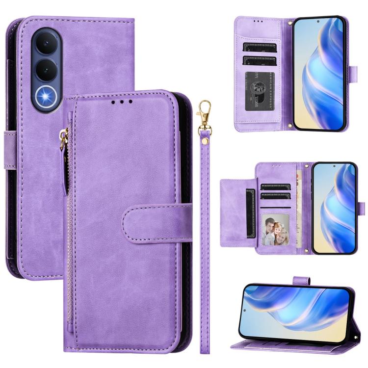 Multi-Card Slots Zipper Wallet Leather Phone Case, For vivo X300 FE 5G / S50 Pro mini 5G, For vivo X300s, For vivo Y21 5G 2026 / vivo Y05 4G, For vivo V70 FE 5G, For vivo X300 Ultra, For vivo X300 Pro, For vivo X300