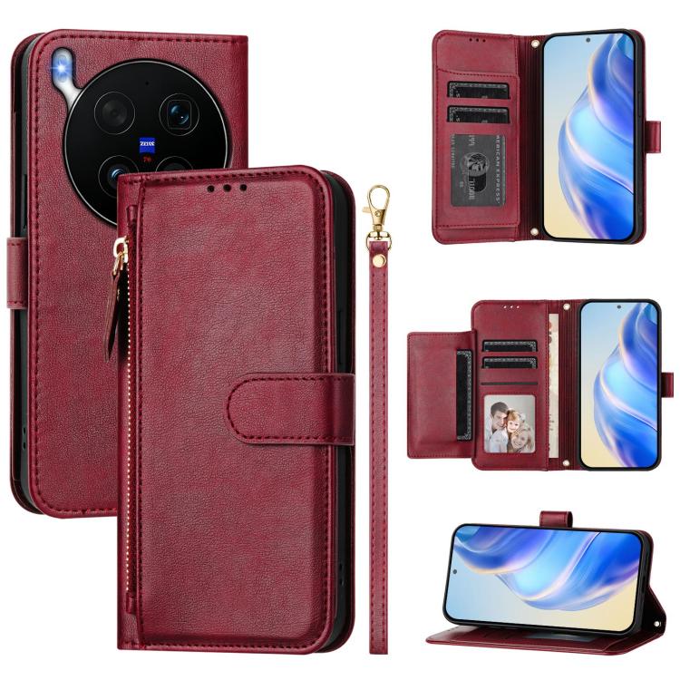 Multi-Card Slots Zipper Wallet Leather Phone Case, For vivo X300 FE 5G / S50 Pro mini 5G, For vivo X300s, For vivo Y21 5G 2026 / vivo Y05 4G, For vivo V70 FE 5G, For vivo X300 Ultra, For vivo X300 Pro, For vivo X300