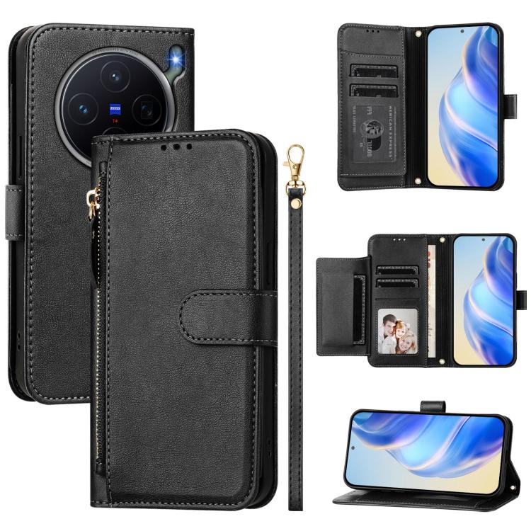 Multi-Card Slots Zipper Wallet Leather Phone Case, For vivo X300 FE 5G / S50 Pro mini 5G, For vivo X300s, For vivo Y21 5G 2026 / vivo Y05 4G, For vivo V70 FE 5G, For vivo X300 Ultra, For vivo X300 Pro, For vivo X300