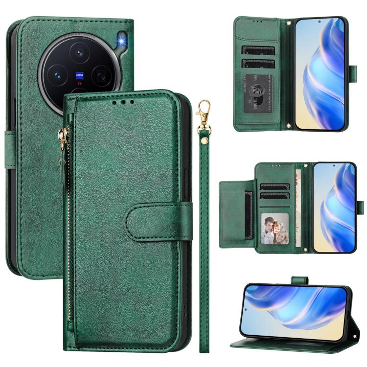 Multi-Card Slots Zipper Wallet Leather Phone Case, For vivo X300 FE 5G / S50 Pro mini 5G, For vivo X300s, For vivo Y21 5G 2026 / vivo Y05 4G, For vivo V70 FE 5G, For vivo X300 Ultra, For vivo X300 Pro, For vivo X300