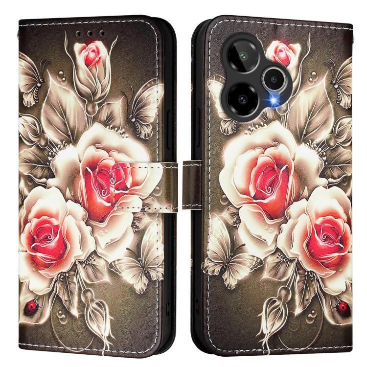 Colored Drawing Pattern Plain Weave Leather Phone Case, For Cricket Icon Plus 2026