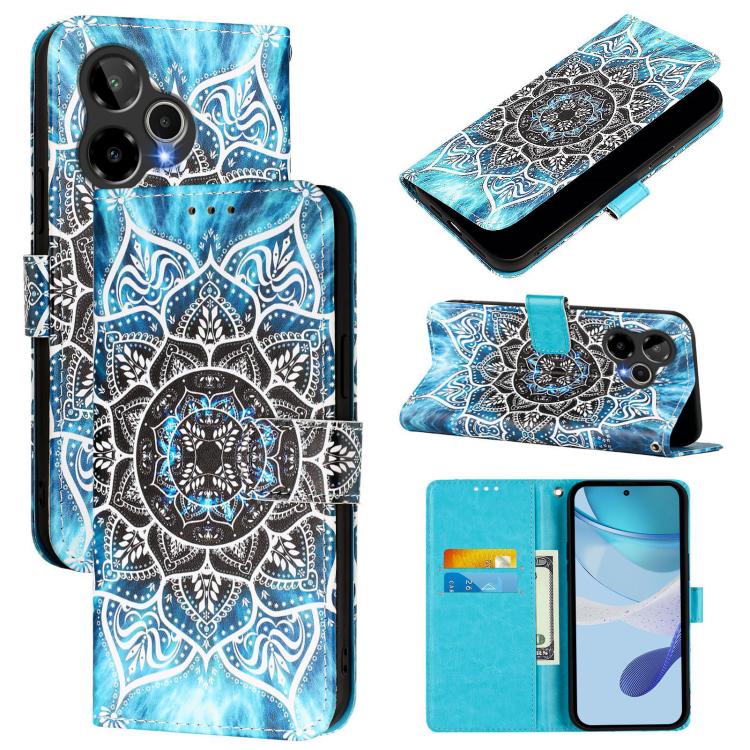 Colored Drawing Pattern Plain Weave Leather Phone Case, For Cricket Icon Plus 2026
