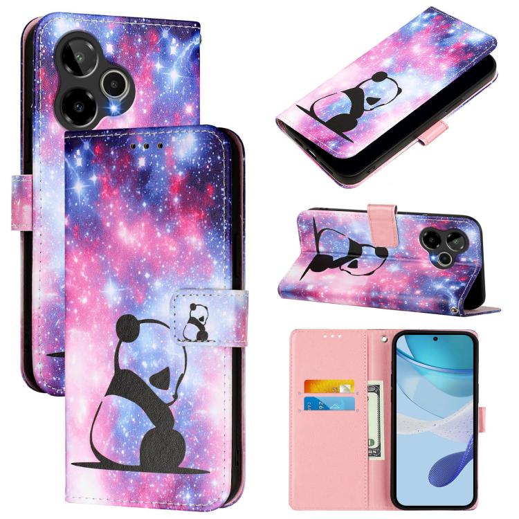 Colored Drawing Pattern Plain Weave Leather Phone Case, For Cricket Icon Plus 2026