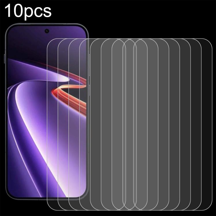 10pcs 0.18mm High Aluminum Tempered Glass Film, Support Fingerprint Unlocking, For OnePlus Turbo 6X Pro 5G, For OnePlus Nord CE6, For OnePlus Ace 6 Ultra, For OnePlus 15