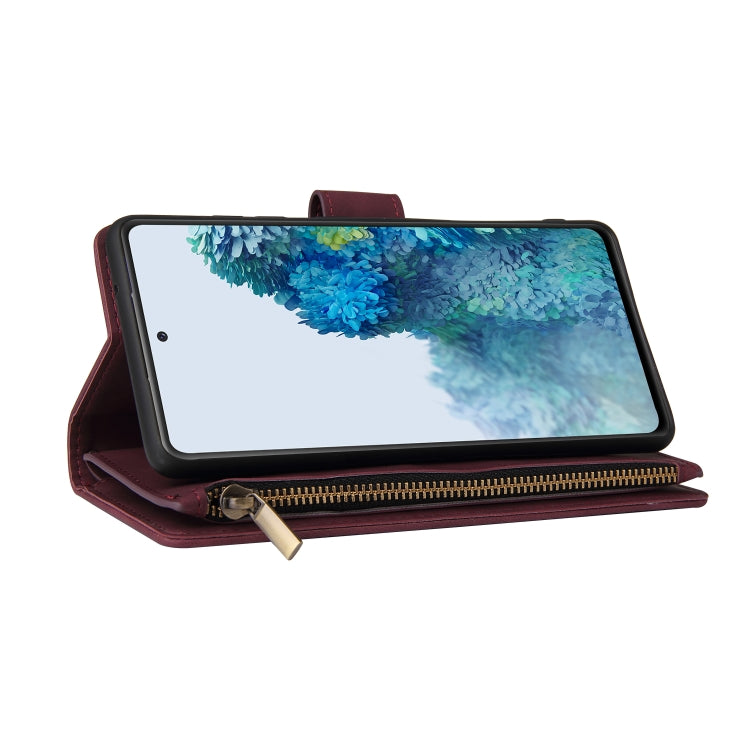 Zipper Wallet Bag Horizontal Flip PU Leather Case with Holder & 9 Card Slots & Wallet & Lanyard & Photo Frame, For Samsung Galaxy S20 FE 5G