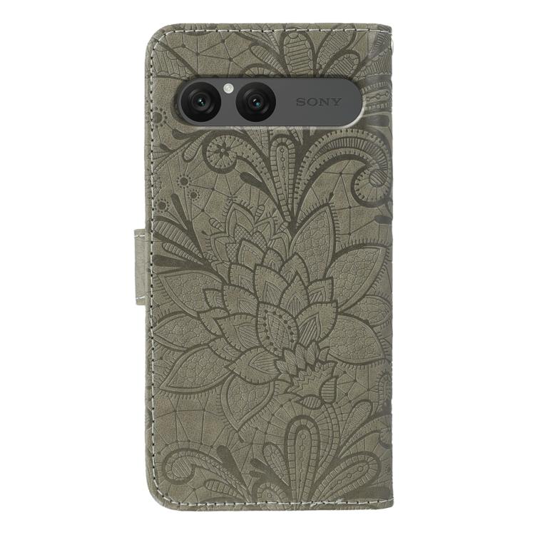 Lace Flower Embossing Flip Leather Phone Case, For Sony Xperia 10 VII