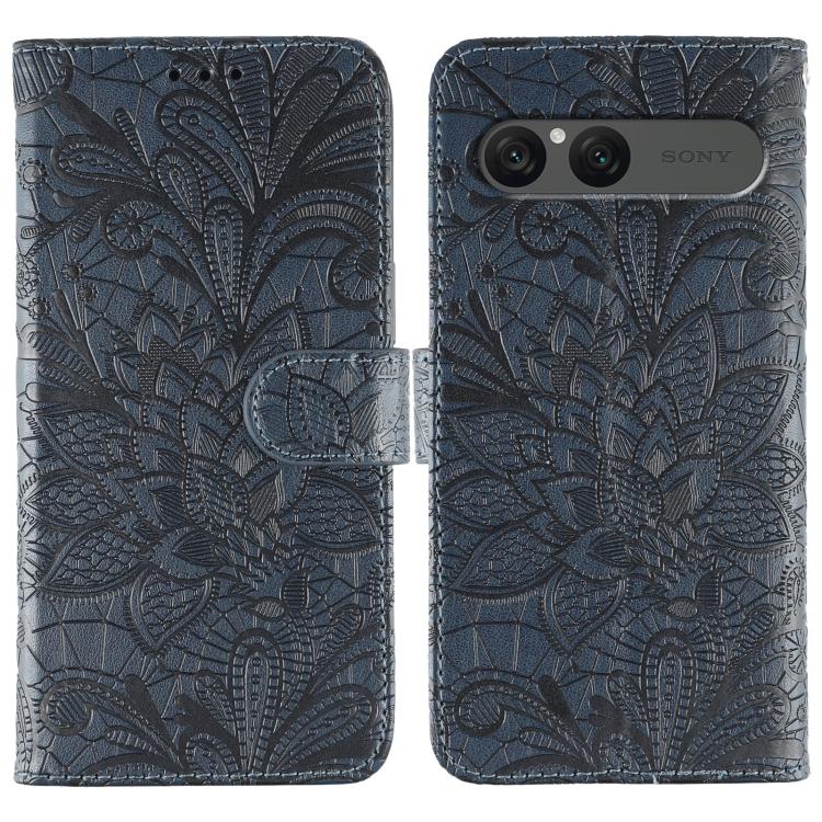 Lace Flower Embossing Flip Leather Phone Case, For Sony Xperia 10 VII