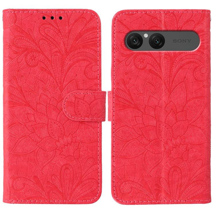 Lace Flower Embossing Flip Leather Phone Case, For Sony Xperia 10 VII