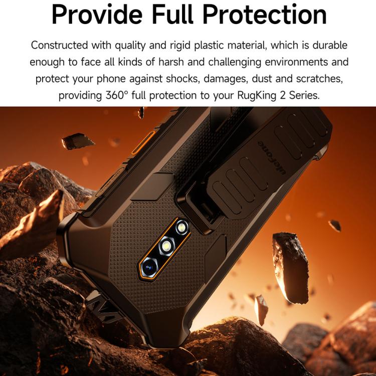 Ulefone Armor Back Clip Phone Case with Carabiner, For Ulefone RugKing 2 Pro, For Ulefone RugKing 3 Pro, For Ulefone RugKing 4 Pro, For Ulefone RugKing