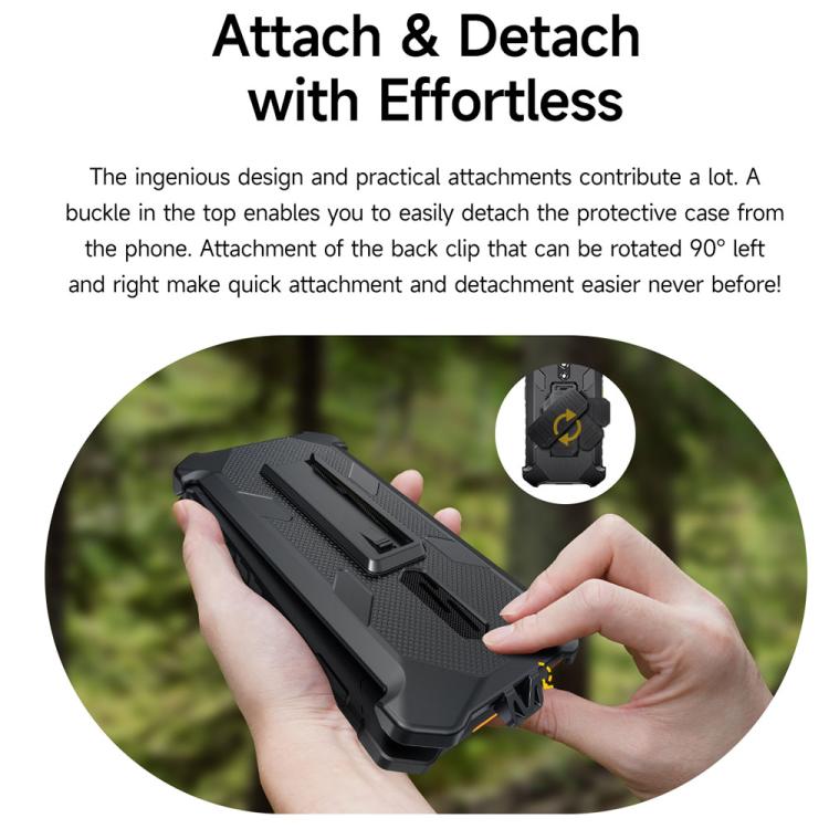 Ulefone Armor Back Clip Phone Case with Carabiner, For Ulefone RugKing 2 Pro, For Ulefone RugKing 3 Pro, For Ulefone RugKing 4 Pro, For Ulefone RugKing
