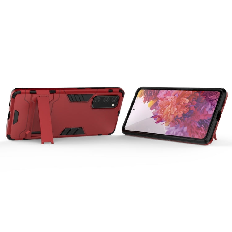 Shockproof PC + TPU Protective Case with Invisible Holder, For Samsung Galaxy A42 5G, For Samsung Galaxy S20 FE