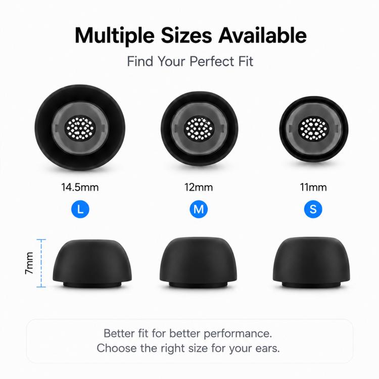 XDcase 3 Pairs Silicone Ear Tips with Storage & Cleaning Kit, For Samsung Galaxy Buds3 Pro