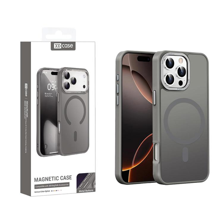 XDcase Metal Lens Frame Skin Feel Magnetic Phone Case, For iPhone 16 Pro Max, For iPhone 16 Pro, For iPhone 15 Pro Max, For iPhone 15 Pro