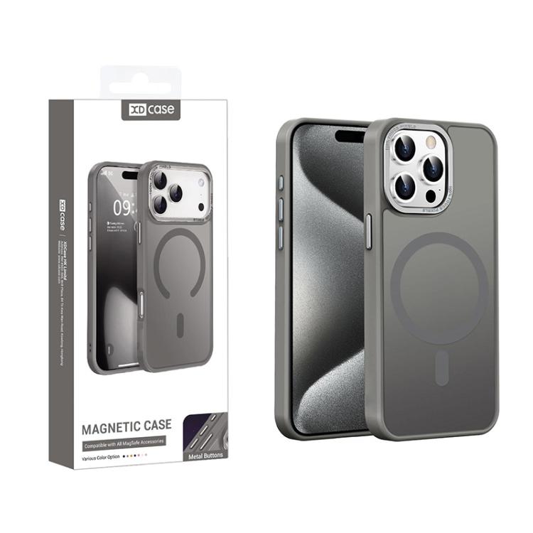 XDcase Metal Lens Frame Skin Feel Magnetic Phone Case, For iPhone 16 Pro Max, For iPhone 16 Pro, For iPhone 15 Pro Max, For iPhone 15 Pro