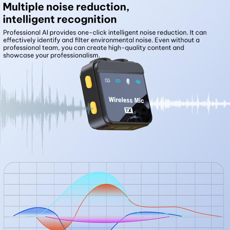 Q9 2 in 1 Lavalier Wireless ENC Microphone, Type-C Plug, 8 Pin Plug