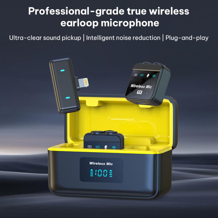 Q9 2 in 1 Lavalier Wireless ENC Microphone, Type-C Plug, 8 Pin Plug
