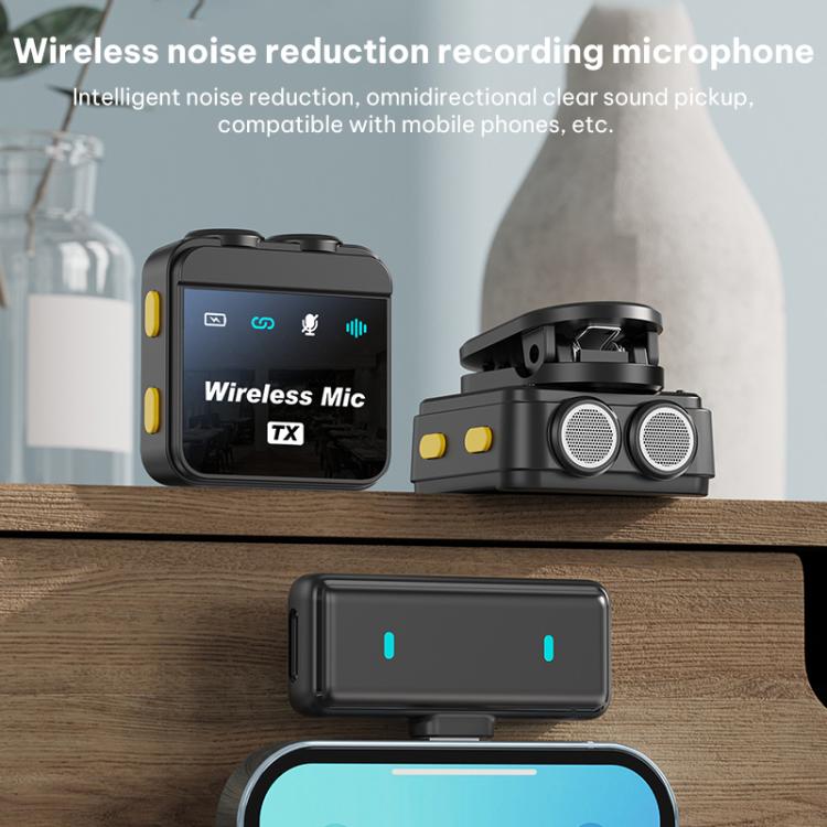 Q9 2 in 1 Lavalier Wireless ENC Microphone, Type-C Plug, 8 Pin Plug