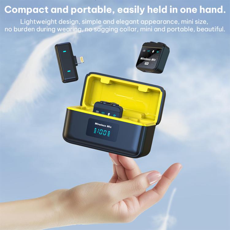 Q9 2 in 1 Lavalier Wireless ENC Microphone, Type-C Plug, 8 Pin Plug