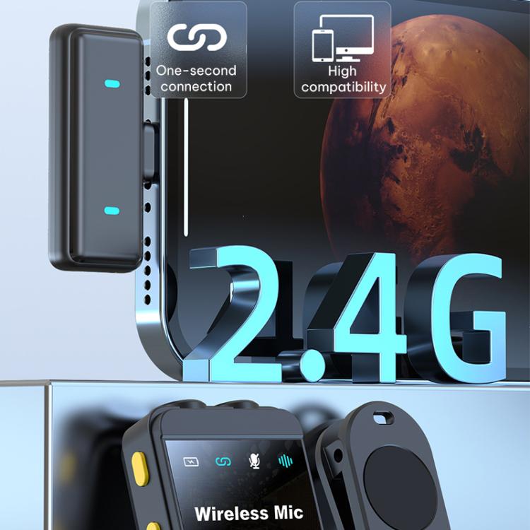 Q9 2 in 1 Lavalier Wireless ENC Microphone, Type-C Plug, 8 Pin Plug