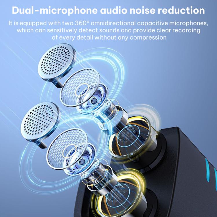 K15 2 in 1 Mini Lavalier Wireless Microphone, Type-C Plug, 8 Pin Plug