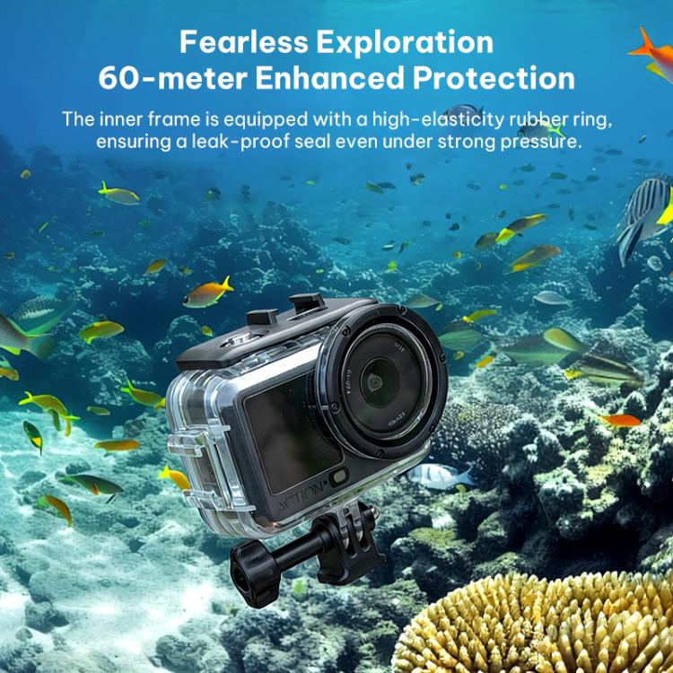 60m Underwater Waterproof Sealed Diving Shell, For DJI Osmo Action 6 60m Underwater