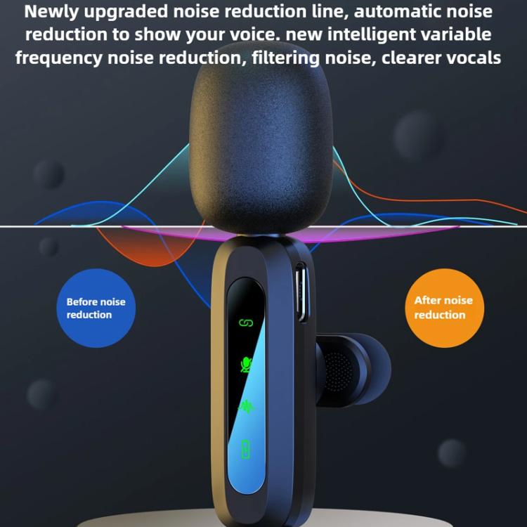 J3 2 in 1 Lavalier Wireless Microphone Noise Reduction Mini Mic, 2 Mics + Type-C Plug, 2 Mics + 8 Pin Plug