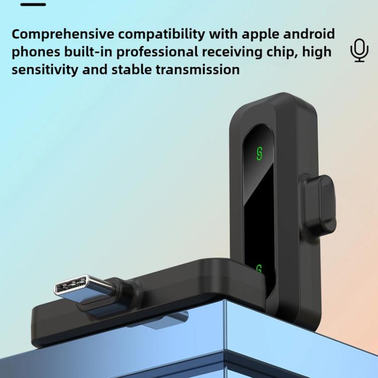 J3 2 in 1 Lavalier Wireless Microphone Noise Reduction Mini Mic, 2 Mics + Type-C Plug, 2 Mics + 8 Pin Plug