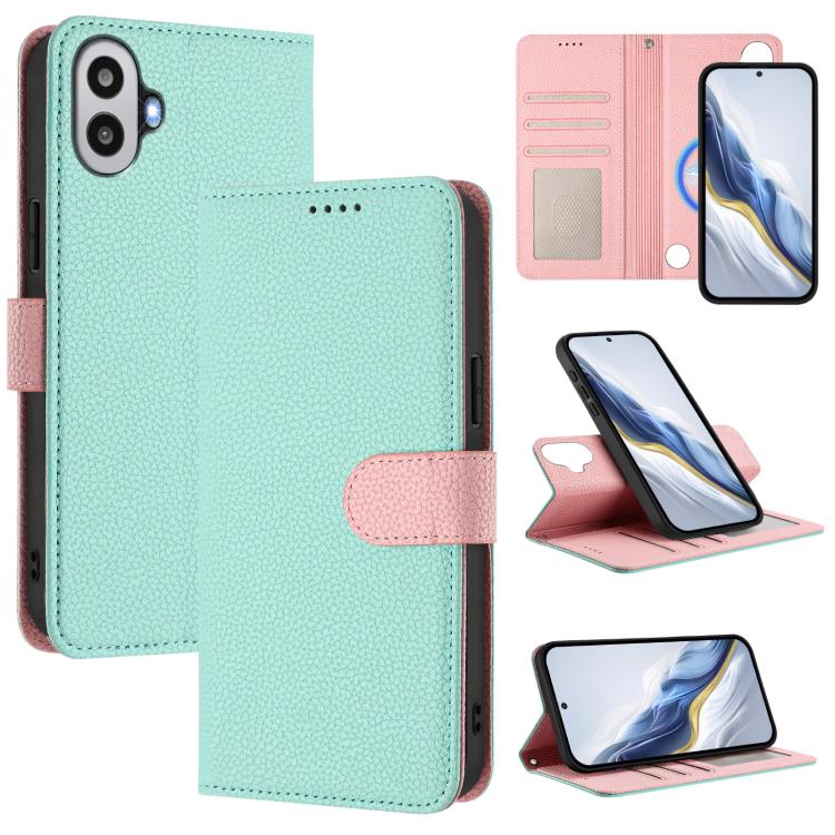 Detachable Litchi Texture Magnetic Vegan Leather Phone Case, For Nothing CMF Phone 1, For Nothing Phone 2a