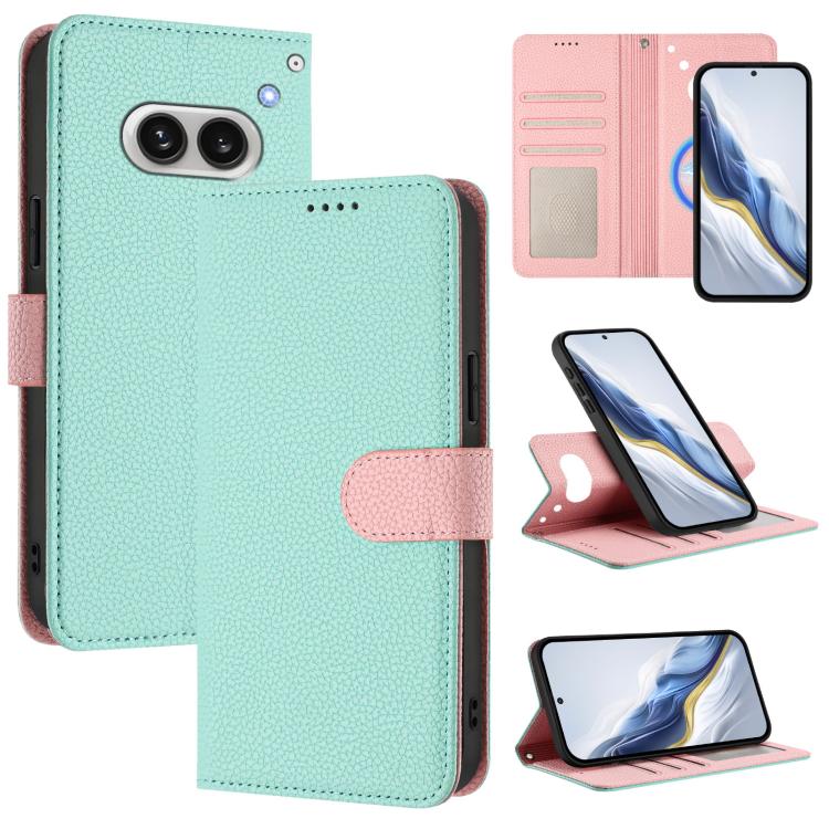 Detachable Litchi Texture Magnetic Vegan Leather Phone Case, For Nothing CMF Phone 1, For Nothing Phone 2a