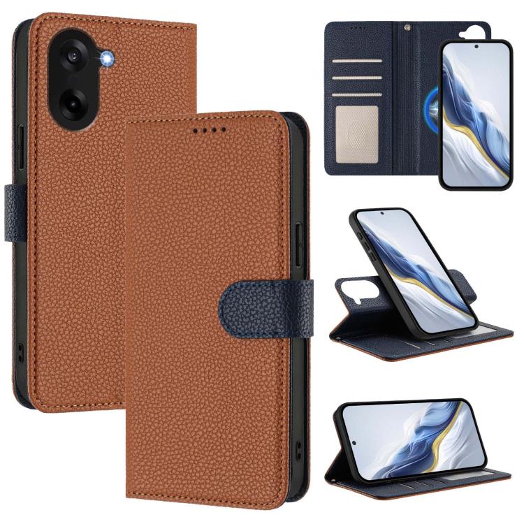 Detachable Litchi Texture Magnetic Vegan Leather Phone Case, For OnePlus Nord 5 / Ace 5 Ultra, For OnePlus Nord CE5 / Ace 5 Racing