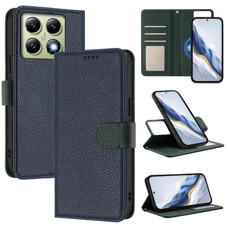 Detachable Litchi Texture Magnetic Vegan Leather Phone Case, For Xiaomi 15 Pro, For Xiaomi 15, For Xiaomi 14T Pro, For Xiaomi 14T, For Xiaomi 14 Ultra