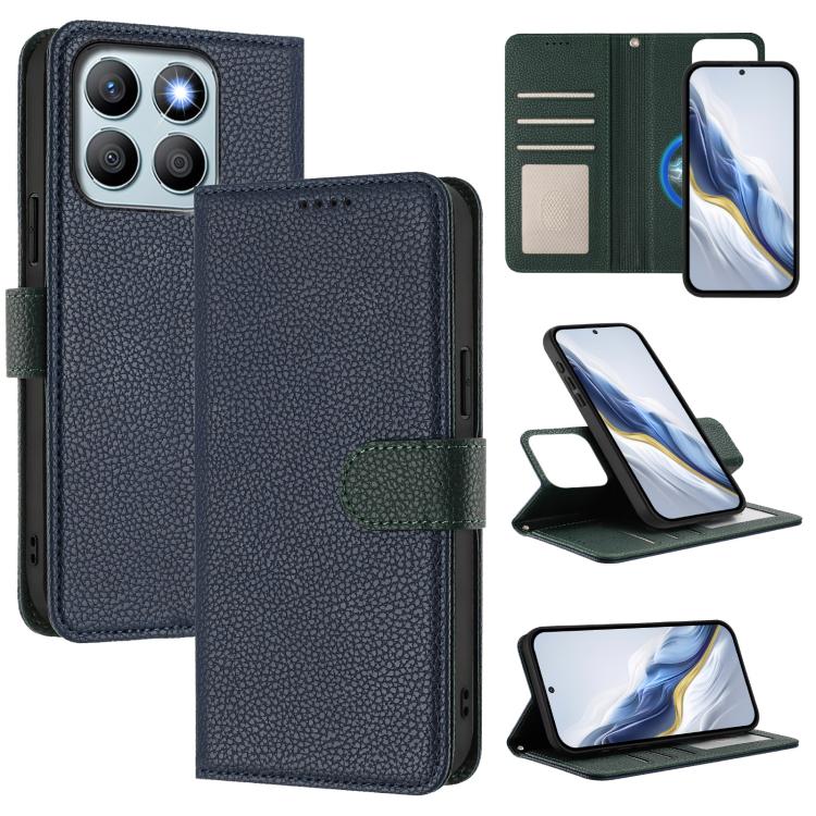 Detachable Litchi Texture Magnetic Vegan Leather Phone Case, For Honor X8b, For Honor X9b / Magic6 Lite, For Honor X7b / Play 8T