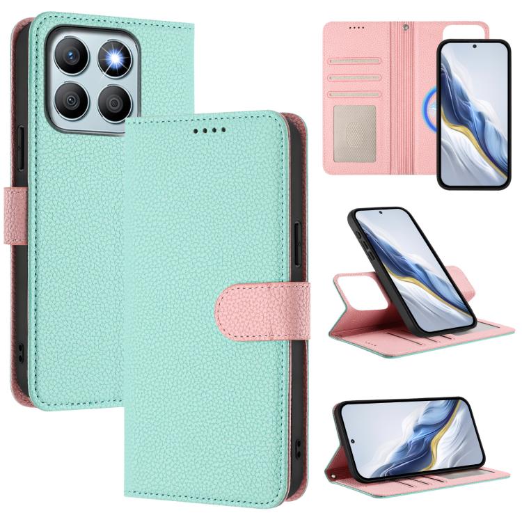 Detachable Litchi Texture Magnetic Vegan Leather Phone Case, For Honor X8b, For Honor X9b / Magic6 Lite, For Honor X7b / Play 8T