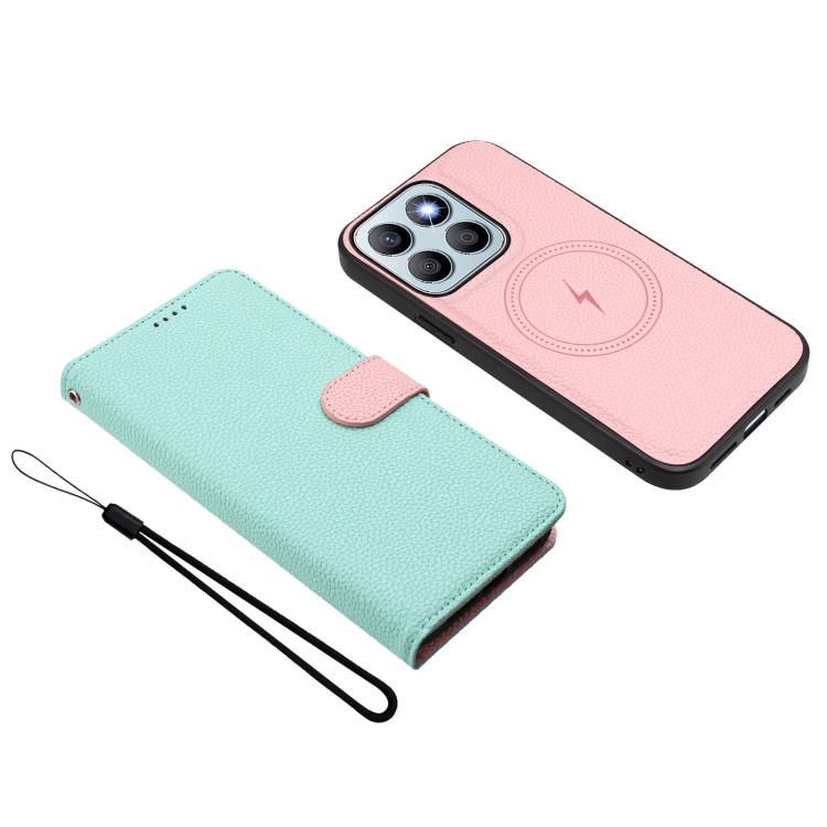 Detachable Litchi Texture Magnetic Vegan Leather Phone Case, For Honor X8b, For Honor X9b / Magic6 Lite, For Honor X7b / Play 8T