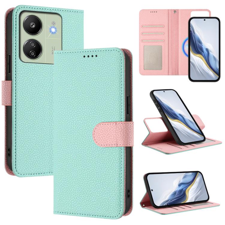 Detachable Litchi Texture Magnetic Vegan Leather Phone Case, For Redmi 13C Global / Poco C65 / M6 5G, For Redmi Note 13 4G Global, For Redmi Note 13 Pro 5G Global / Poco X6, For Redmi Note 13 5G Global, For Redmi Note 13 Pro+