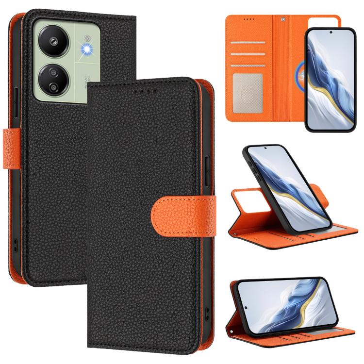 Detachable Litchi Texture Magnetic Vegan Leather Phone Case, For Redmi 13C Global / Poco C65 / M6 5G, For Redmi Note 13 4G Global, For Redmi Note 13 Pro 5G Global / Poco X6, For Redmi Note 13 5G Global, For Redmi Note 13 Pro+