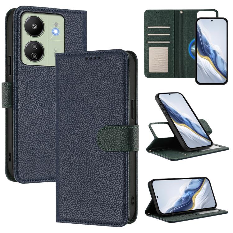 Detachable Litchi Texture Magnetic Vegan Leather Phone Case, For Redmi 13C Global / Poco C65 / M6 5G, For Redmi Note 13 4G Global, For Redmi Note 13 Pro 5G Global / Poco X6, For Redmi Note 13 5G Global, For Redmi Note 13 Pro+