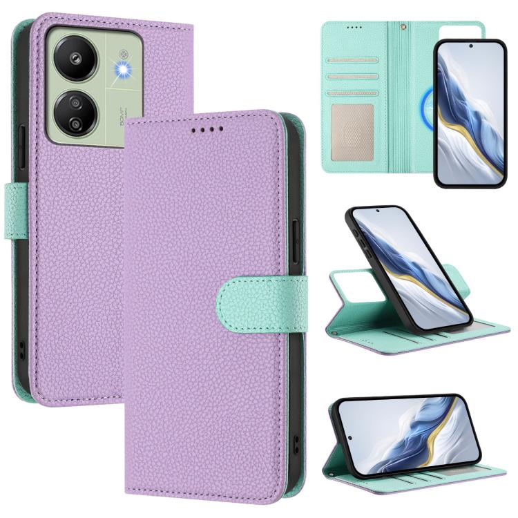 Detachable Litchi Texture Magnetic Vegan Leather Phone Case, For Redmi 13C Global / Poco C65 / M6 5G, For Redmi Note 13 4G Global, For Redmi Note 13 Pro 5G Global / Poco X6, For Redmi Note 13 5G Global, For Redmi Note 13 Pro+