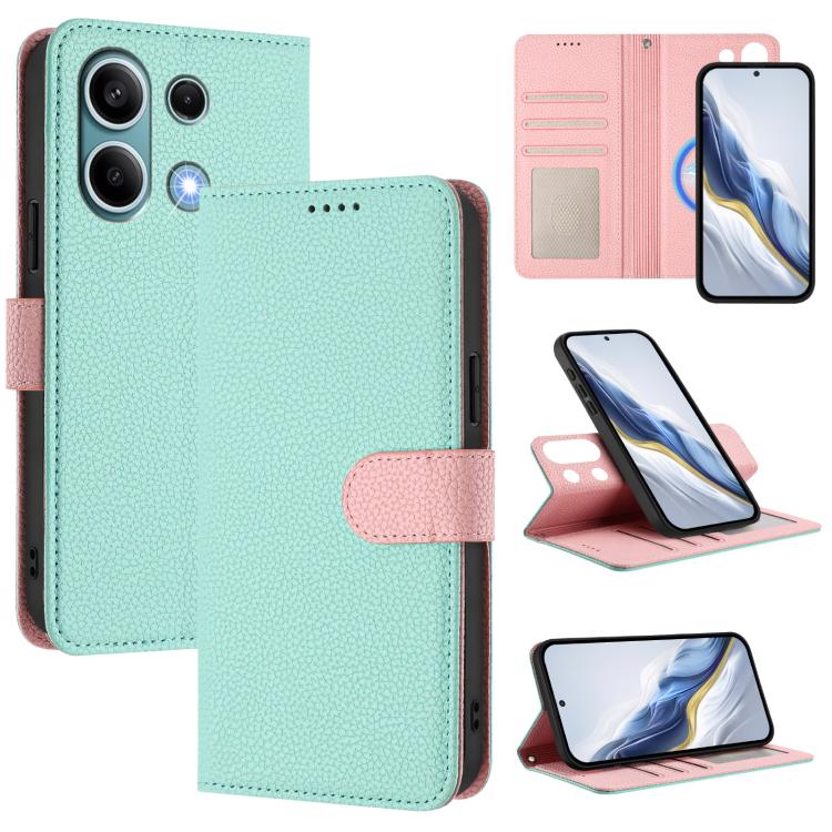 Detachable Litchi Texture Magnetic Vegan Leather Phone Case, For Redmi 13C Global / Poco C65 / M6 5G, For Redmi Note 13 4G Global, For Redmi Note 13 Pro 5G Global / Poco X6, For Redmi Note 13 5G Global, For Redmi Note 13 Pro+