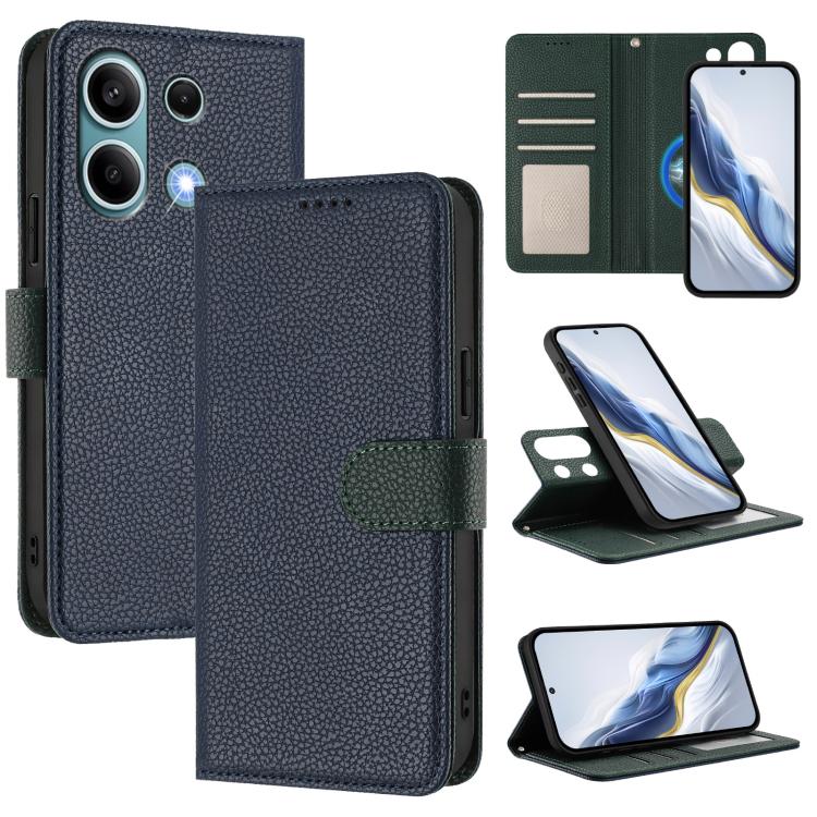 Detachable Litchi Texture Magnetic Vegan Leather Phone Case, For Redmi 13C Global / Poco C65 / M6 5G, For Redmi Note 13 4G Global, For Redmi Note 13 Pro 5G Global / Poco X6, For Redmi Note 13 5G Global, For Redmi Note 13 Pro+