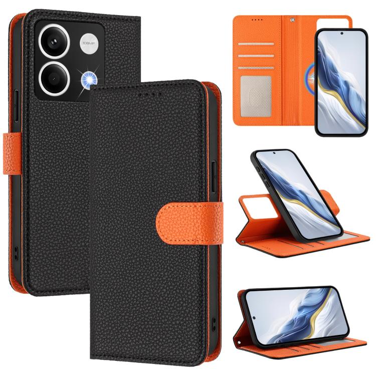 Detachable Litchi Texture Magnetic Vegan Leather Phone Case, For Redmi 13C Global / Poco C65 / M6 5G, For Redmi Note 13 4G Global, For Redmi Note 13 Pro 5G Global / Poco X6, For Redmi Note 13 5G Global, For Redmi Note 13 Pro+
