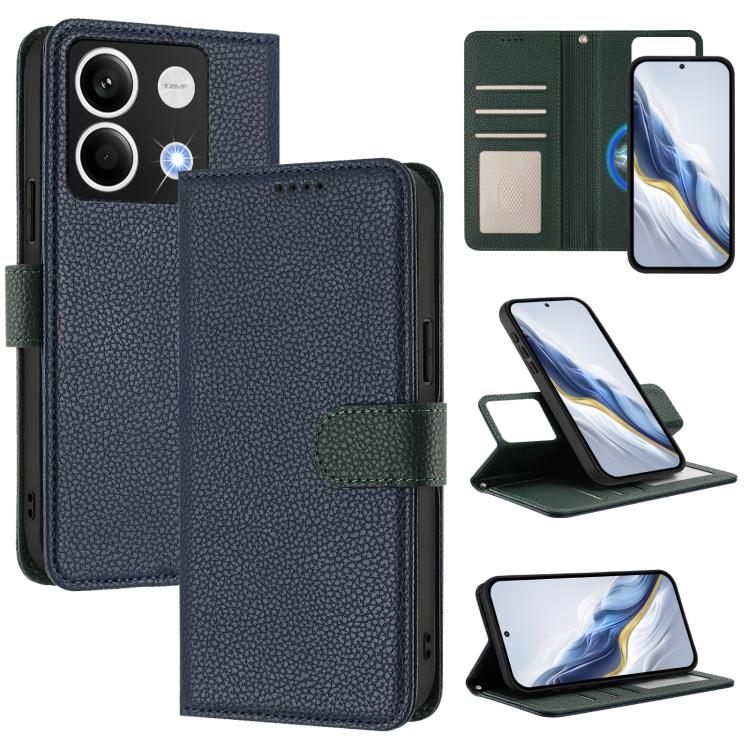 Detachable Litchi Texture Magnetic Vegan Leather Phone Case, For Redmi 13C Global / Poco C65 / M6 5G, For Redmi Note 13 4G Global, For Redmi Note 13 Pro 5G Global / Poco X6, For Redmi Note 13 5G Global, For Redmi Note 13 Pro+