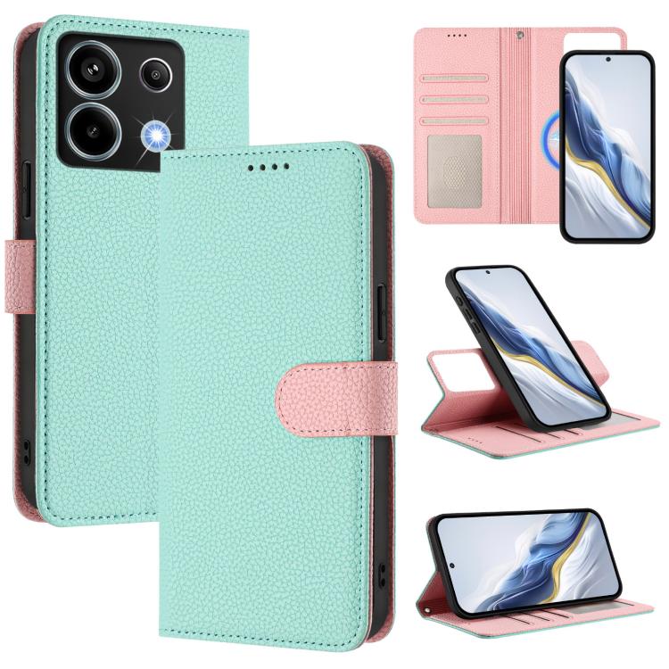 Detachable Litchi Texture Magnetic Vegan Leather Phone Case, For Redmi 13C Global / Poco C65 / M6 5G, For Redmi Note 13 4G Global, For Redmi Note 13 Pro 5G Global / Poco X6, For Redmi Note 13 5G Global, For Redmi Note 13 Pro+