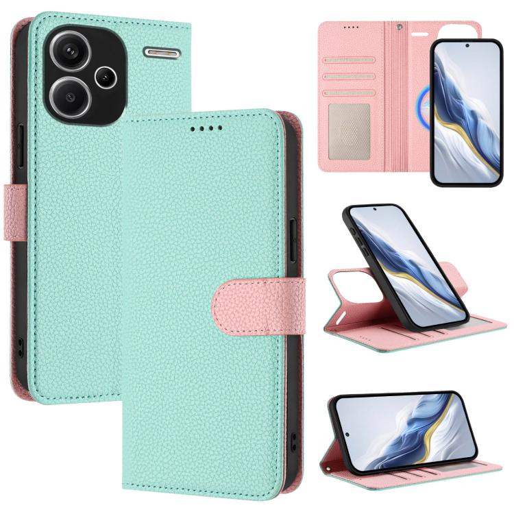 Detachable Litchi Texture Magnetic Vegan Leather Phone Case, For Redmi 13C Global / Poco C65 / M6 5G, For Redmi Note 13 4G Global, For Redmi Note 13 Pro 5G Global / Poco X6, For Redmi Note 13 5G Global, For Redmi Note 13 Pro+