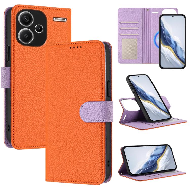Detachable Litchi Texture Magnetic Vegan Leather Phone Case, For Redmi 13C Global / Poco C65 / M6 5G, For Redmi Note 13 4G Global, For Redmi Note 13 Pro 5G Global / Poco X6, For Redmi Note 13 5G Global, For Redmi Note 13 Pro+