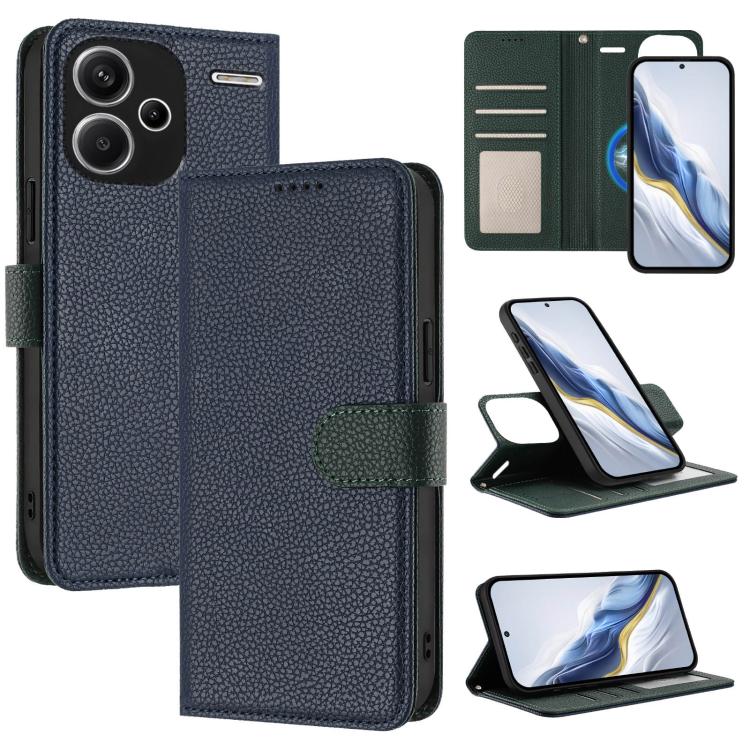 Detachable Litchi Texture Magnetic Vegan Leather Phone Case, For Redmi 13C Global / Poco C65 / M6 5G, For Redmi Note 13 4G Global, For Redmi Note 13 Pro 5G Global / Poco X6, For Redmi Note 13 5G Global, For Redmi Note 13 Pro+