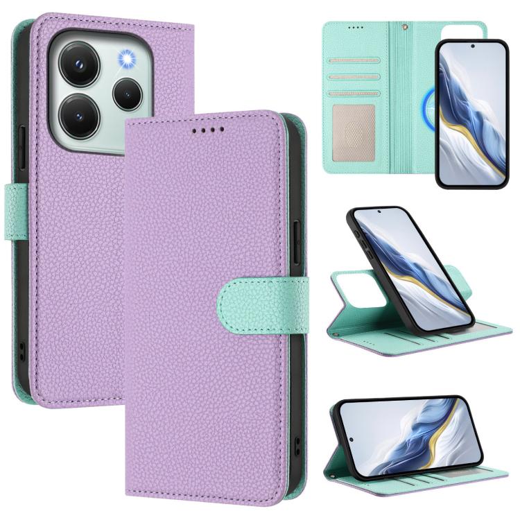 Detachable Litchi Texture Magnetic Vegan Leather Phone Case, For Redmi 14C 4G / 14R 5G / Poco C75, For Redmi Note 14 5G Global, For Redmi Note 14 Pro+ 5G Global, For Redmi Note 14 Pro 5G Global, For Redmi 13 4G / 5G / Note 13R                          ...