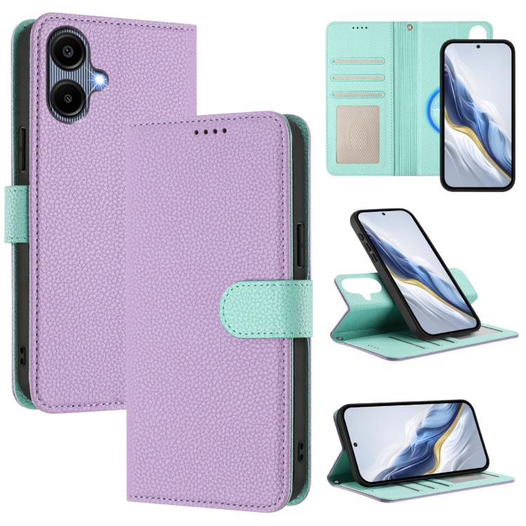 Detachable Litchi Texture Magnetic Vegan Leather Phone Case, For Samsung Galaxy A17 5G / 4G, For Samsung Galaxy A07 5G / 4G, For Samsung Galaxy A06 5G / 4G, For Samsung Galaxy A56 5G, For Samsung Galaxy A26 5G, For Samsung Galaxy A36 5G                ...