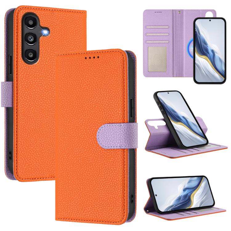 Detachable Litchi Texture Magnetic Vegan Leather Phone Case, For Samsung Galaxy A34 5G, For Samsung Galaxy A54 5G, For Samsung Galaxy A04, For Samsung Galaxy A13 5G / A04s, For Samsung Galaxy A53 5G, For Samsung Galaxy A33 5G, For Samsung Galaxy A13 4G...