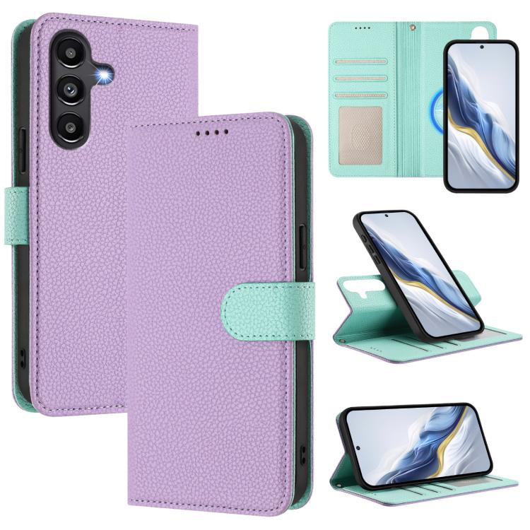 Detachable Litchi Texture Magnetic Vegan Leather Phone Case, For Samsung Galaxy A34 5G, For Samsung Galaxy A54 5G, For Samsung Galaxy A04, For Samsung Galaxy A13 5G / A04s, For Samsung Galaxy A53 5G, For Samsung Galaxy A33 5G, For Samsung Galaxy A13 4G...